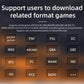 Fidgix Nova H™ console's List of gaming console formats with text about supporting users to download related format games.